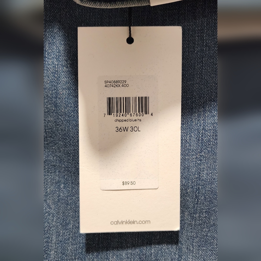 NWT Calvin Klein Slim Fit Jeans - Picture 3 of 3